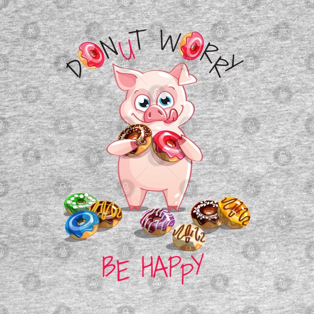 PIG Donut Worry by Mako Design 